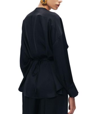  Draped Buckle-Detail Shirt