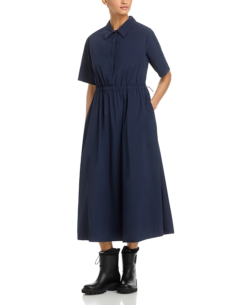 Herno Collared Midi Dress In Blue