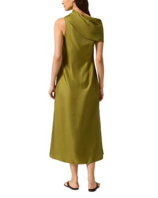 Silk Funnel Neck Dress