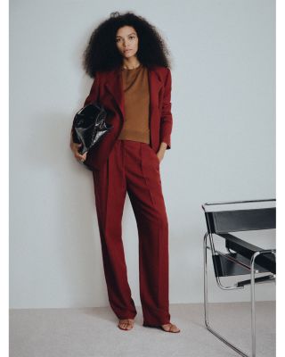 Double Breasted Crewneck Blazer