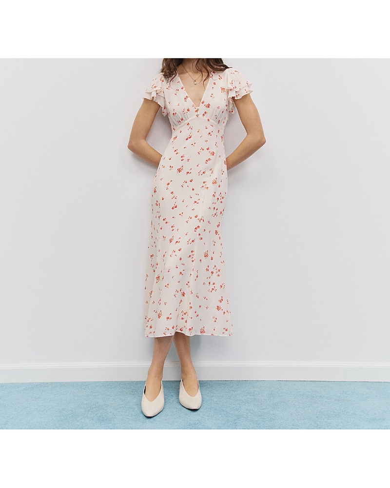 Reformation Davila shirred floral-print linen midi dress | Smart Closet Reformation Davila shirred floral-print linen midi dress | Smart Closet