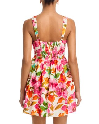Floral Drop Waist Mini Dress - Exclusive
