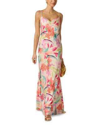 Sateen Bias Long Dress