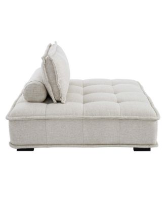 Saunter Tufted Fabric Armless Chair