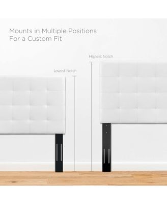 Modway Paisley Tufted Upholstered Faux Leather Headboard, Full/Queen