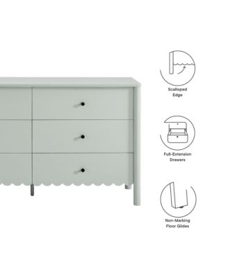Emmeline Scalloped 6-Drawer Dresser
