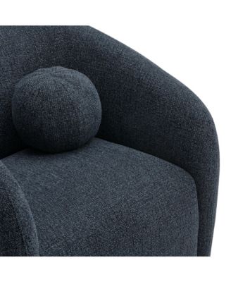 Holland Swivel Chenille Fabric Armchair