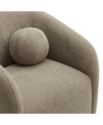 Holland Swivel Chenille Fabric Armchair