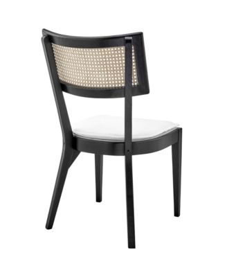 Caledonia Fabric Upholstered Wood Dining Chair, Set of 2