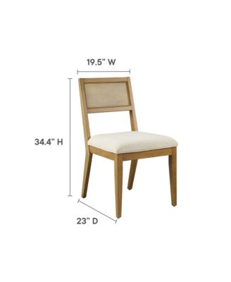 Nimba Faux Rattan Fabric Dining Chairs, Set of 2