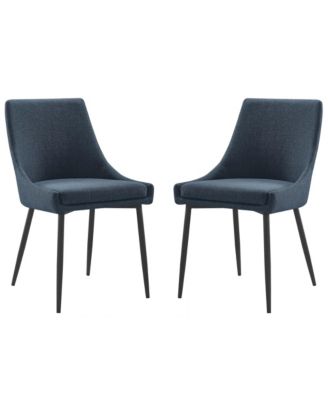 Viscount Upholstered Fabric Dining Chairs, Set of 2