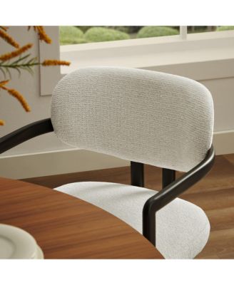 Elio Barrel Fabric and Metal Dining Chair