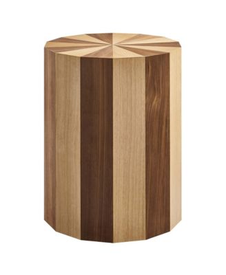 Twirl Two-Toned Wood Veneer Side Table