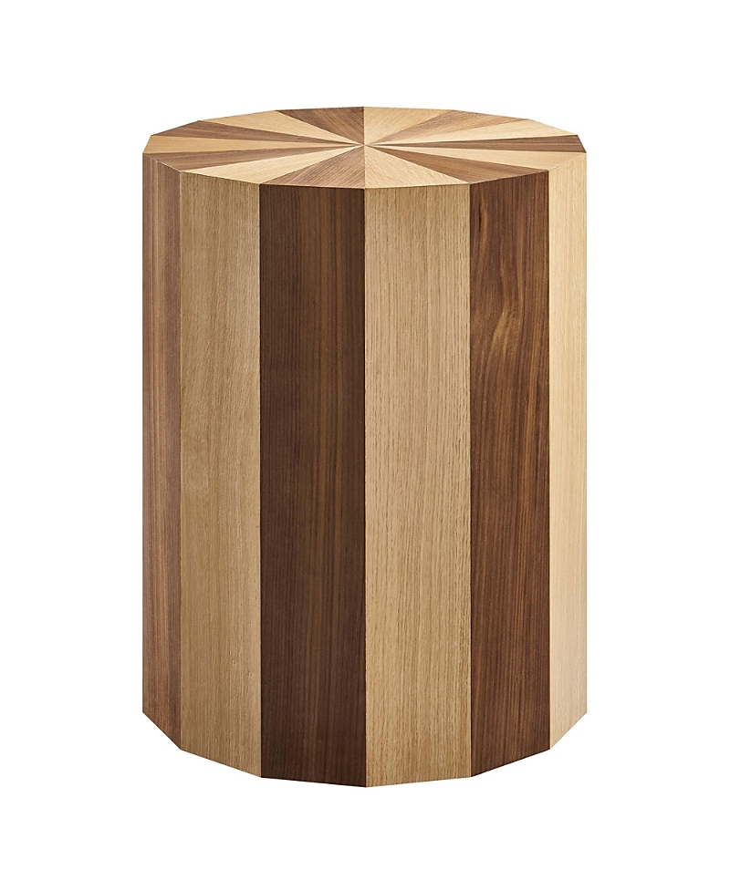 Modway Twirl Two-toned Wood Veneer Side Table In Brown