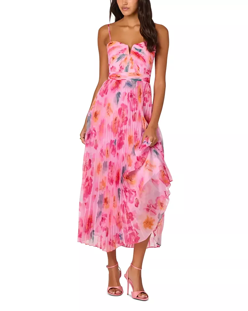 Astr the Label Bayley Printed Midi Dress