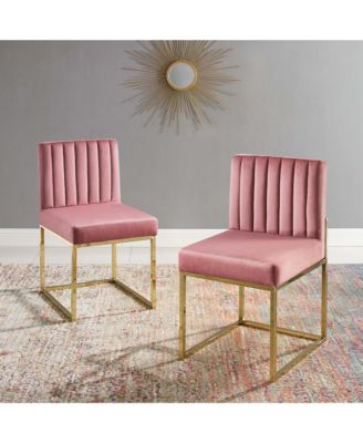 Carriage Performance Velvet Dining Chair, Set of 2