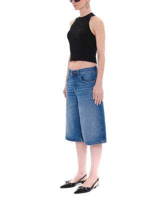 New Becky Mid Rise Jean Shorts in Real Blue