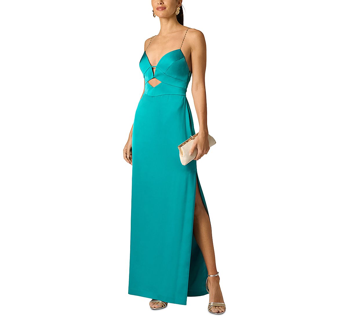Adrianna by Adrianna Papell Satin Long Dress
