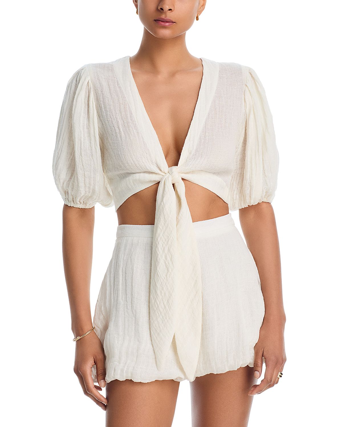 Lisa Marie Fernandez Pouf Tie Blouse