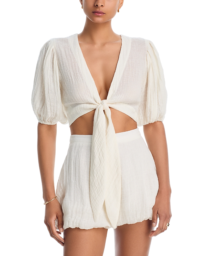 Lisa Marie Fernandez Pouf Tie Blouse