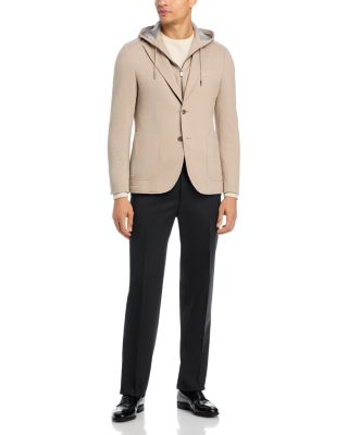 Hanry Slim Fit Jersey Sport Coat with Removable Hood