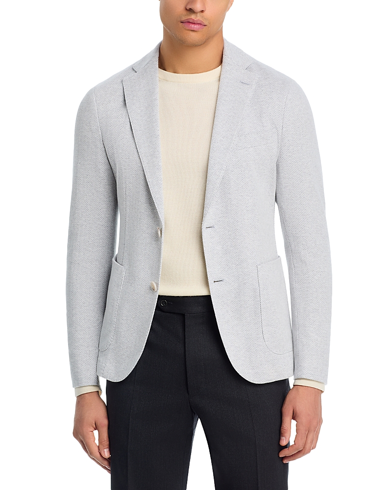 Boss Hanry Jersey Herringbone Slim Fit Unstructured Sport Coat