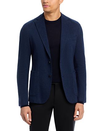 Hanry Jersey Herringbone Slim Fit Unstructured Sport Coat