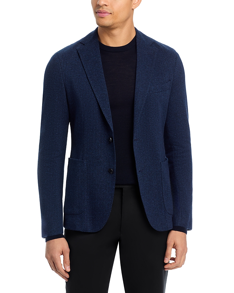 Boss Hanry Jersey Herringbone Slim Fit Unstructured Sport Coat