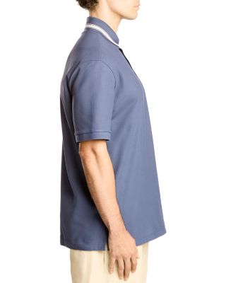 Stripe Collar Polo Shirt