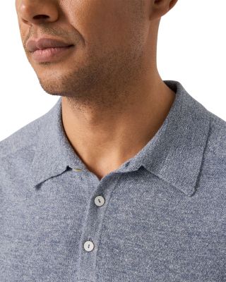 Linen Blend Knit Polo Shirt
