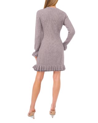 Long Sleeve Ruffle Sweater Dress