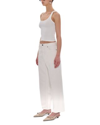 Betty Bull Straight Jeans in Off White