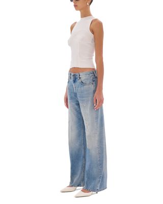 Winny Broken Mid Rise Loose Jeans in Celestial