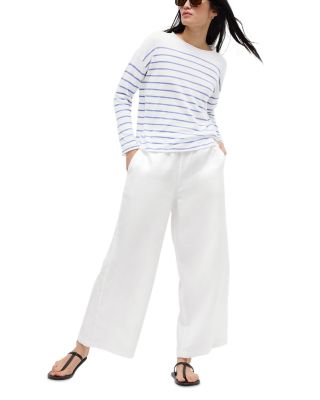 Linen Cotton Jewel Neck Sweater