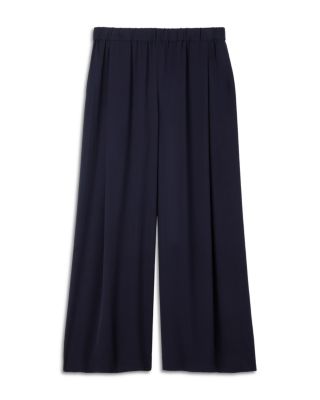 Silk Georgette Crepe Wide Ankle Pants