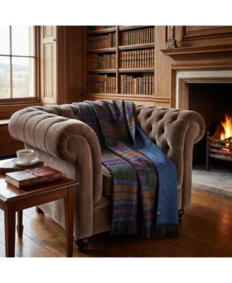 Shetland Lambswool Double-Cloth Reversible Throw 