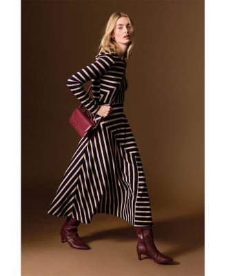 Mia Striped Midi Dress