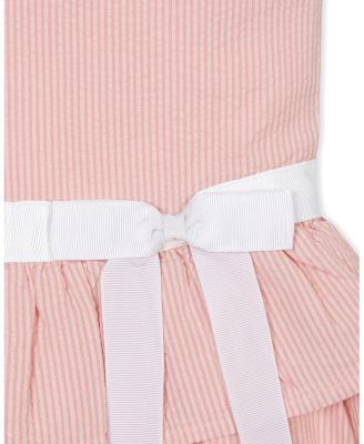 Girls' Organic Seersucker Ruffle Sleeve Peplum Dress - Little Kid, Big Kid
