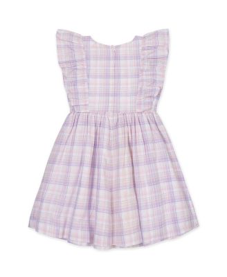 Girls' Linen Flutter Sleeve Pinafore Dress - Little Kid, Big Kid