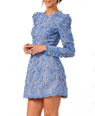 Christy Embroidered Long Sleeve Mini Dress