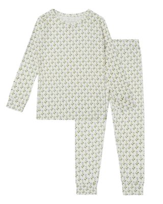  Girls' Lavender Lane Bamboo Kids Pajama Set - Little Kid, Big Kid