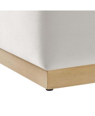  Tilden 17" Square Performance Velvet Upholstered Ottoman