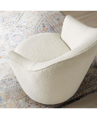  Nora Boucle Upholstered Swivel Chair