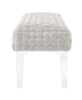 Prologue Woven Performance Velvet Ottoman