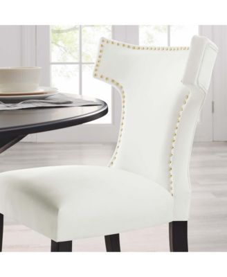  Curve Performance Velvet Dining Chairs, Set of 2