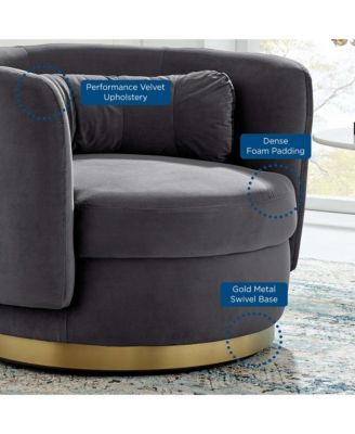  Relish Performance Velvet Swivel Chair