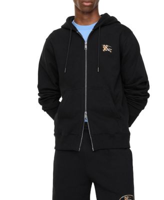  Check Knight Stamp Cotton Zip Hoodie