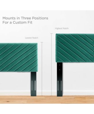 Modway Alyson Angular Channel Tufted Performance Velvet Headboard, Twin