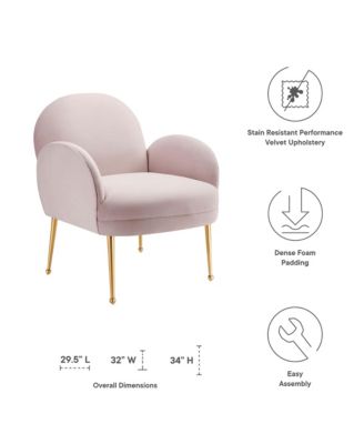  Transcend Performance Velvet Armchair