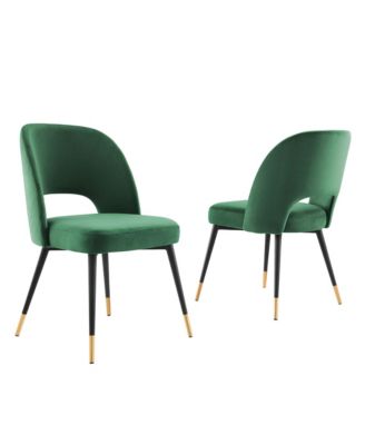  Rouse Performance Velvet Dining Side Chairs, Set of 2